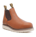 Men's Brown Steel Toe Wedge Work Boots VAP2304