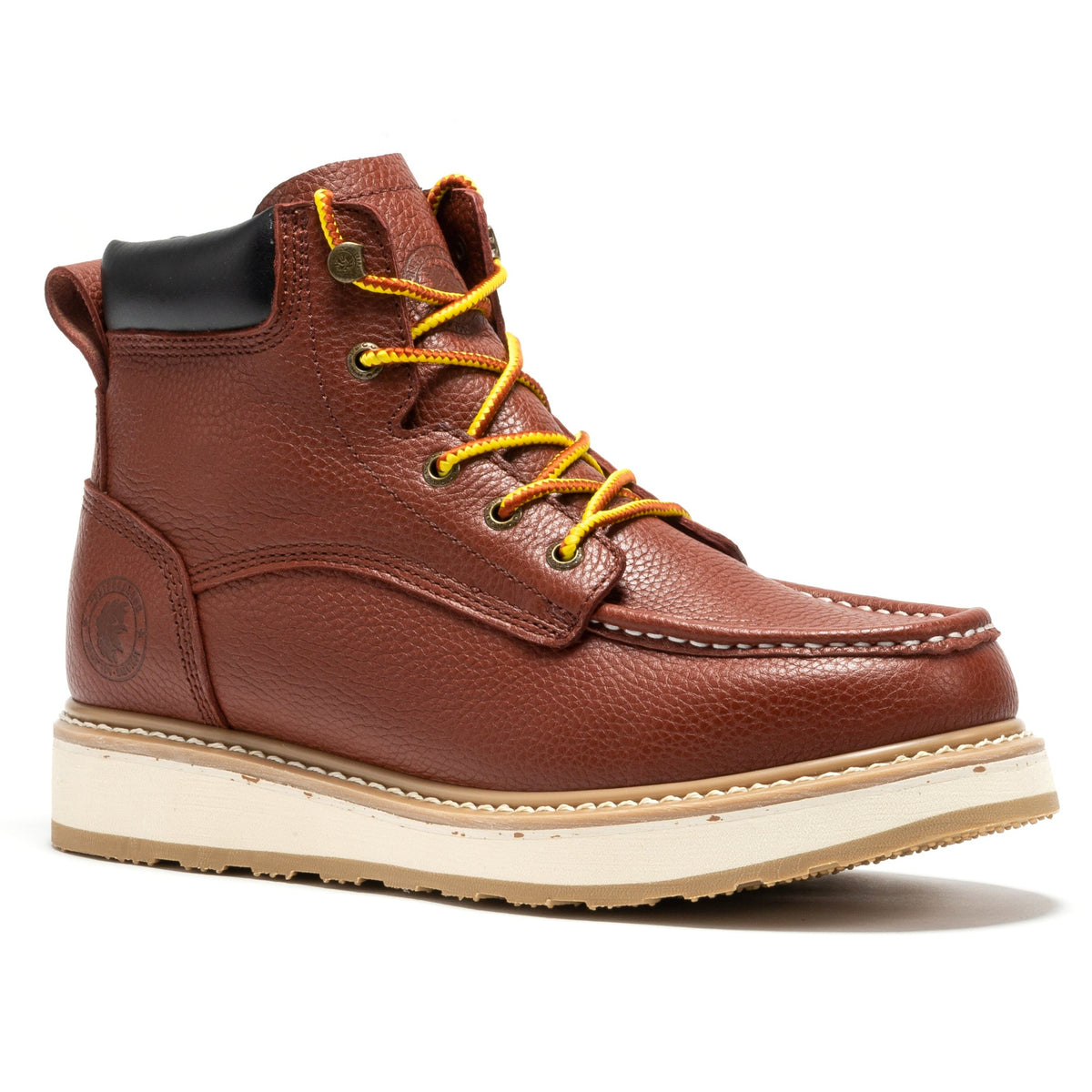 Men's Brown Wedge Work Boots SAP360
