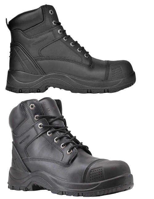 BOTAS DE TRABAJO CON PUNTA COMPUESTA DE 6" IMPERMEABLES EN NEGRO