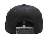 ZU-CAP-FT09 - Black tonal clover money bag snapback cap - front view