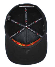 ZU-CAP-FT09 - Black tonal clover money bag snapback cap - front view