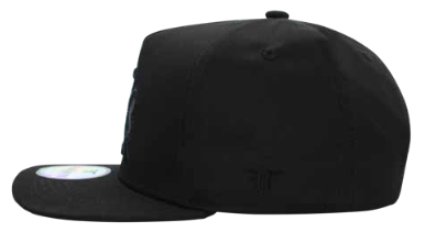 ZU-CAP-FT09 - Black tonal clover money bag snapback cap - front view
