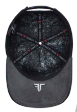 ZU-CAP-FT146SIL - Black rooster metal plate snapback cap - silver finish - front view