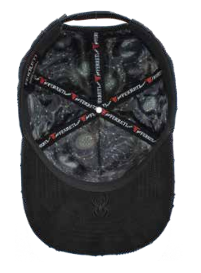 ZU-CAP-FT149 - Black spiderweb rhinestone snapback cap - front view
