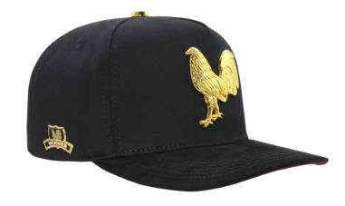 ZU-CAP-FT150NEG - The Winner rooster snapback cap - black - front view