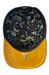 ZU-CAP-FT160 - Black money fan rose snapback cap - front view