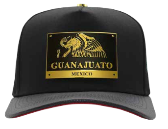 ZU-CAP-FT164GUA - Guanajuato Mexico eagle plate snapback cap - front view