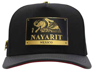 ZU-CAP-FT164NAY - Nayarit Mexico eagle plate snapback cap - front view