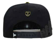 ZU-CAP-FT168NEG - Centenario coin Aztec calendar snapback cap - black - front view