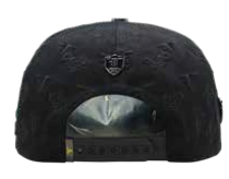 ZU-CAP-FT180NEG - El Gallero fighting roosters metal plate snapback cap - black - back view