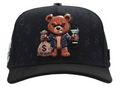 ZU-CAP-FT190 - Black Bad Bear money snapback cap - front view