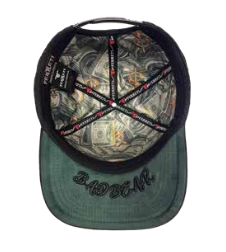 ZU-CAP-FT190 - Black Bad Bear money snapback cap - front view