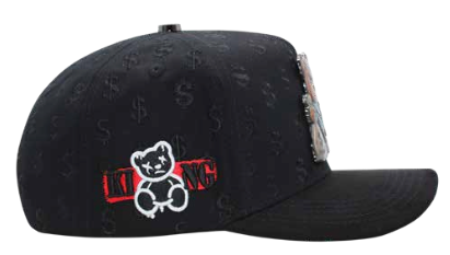 ZU-CAP-FT190 - Black Bad Bear money snapback cap - front view