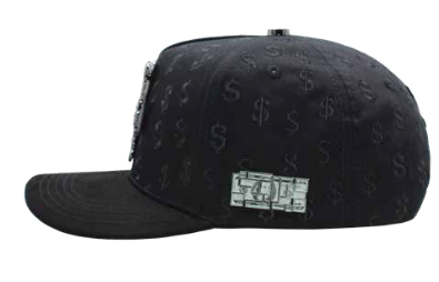 ZU-CAP-FT190 - Black Bad Bear money snapback cap - front view