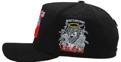 ZU-CAP-FT198 - Black Money Talks Wealth Whispers snapback cap - front view