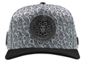 ZU-CAP-FT201 - White paisley medallion snapback cap - front view