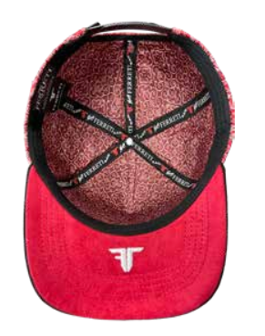 ZU-CAP-FT202 - Burgundy paisley compass star snapback cap - front view